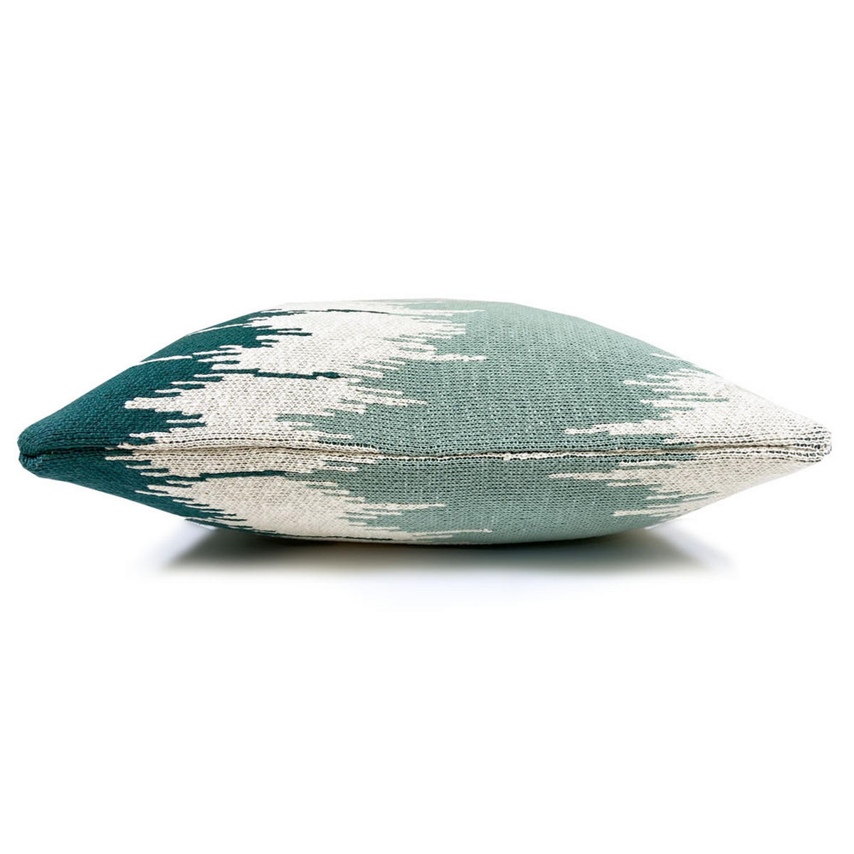 DEKOKISSEN Welle gestrickt Grün 50x50 - Grün, Textil (50/50/12cm) - Malagoon