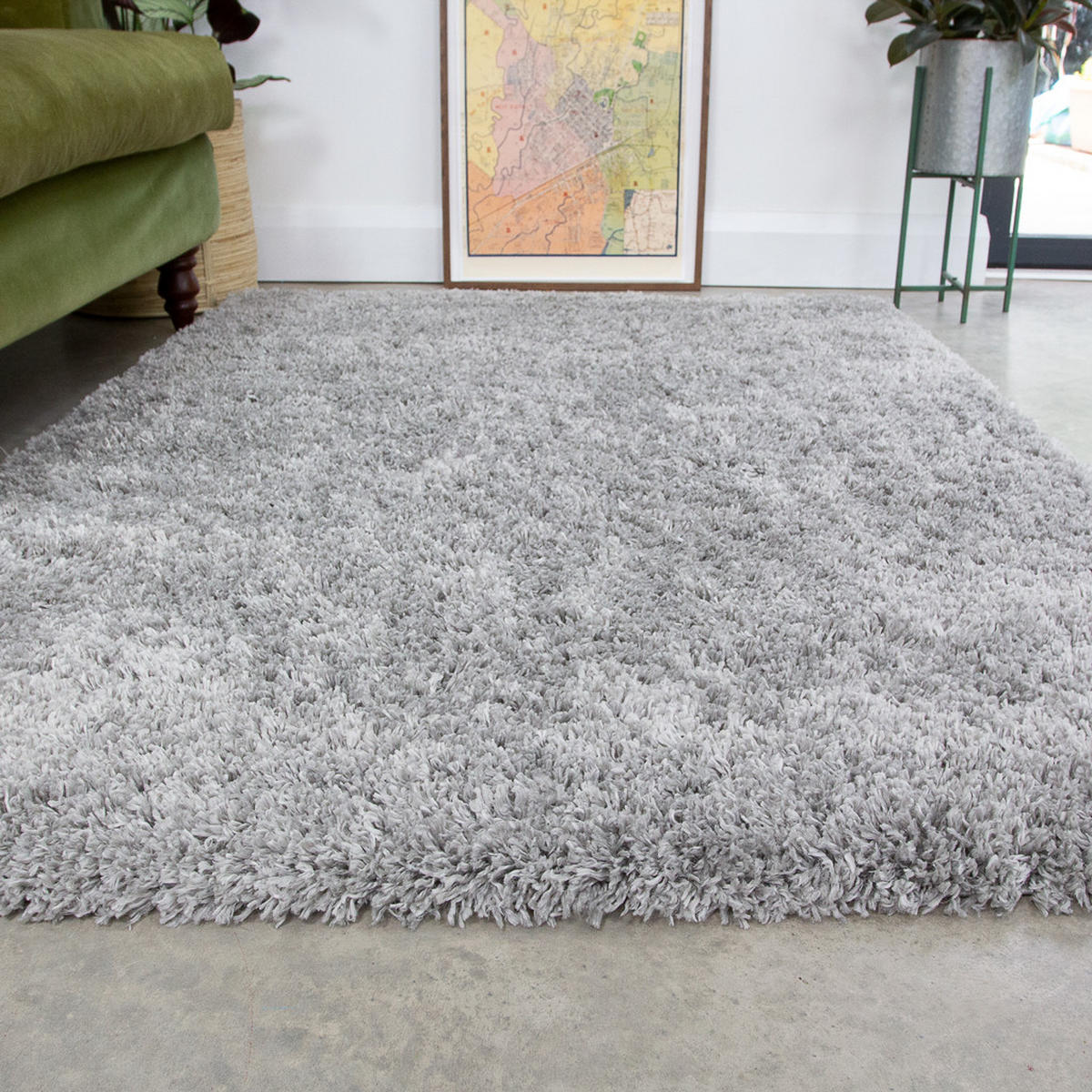 HOCHFLORTEPPICH Silber - Silberfarben, Naturmaterialien/Textil (80/150cm) - Kukoon Rugs