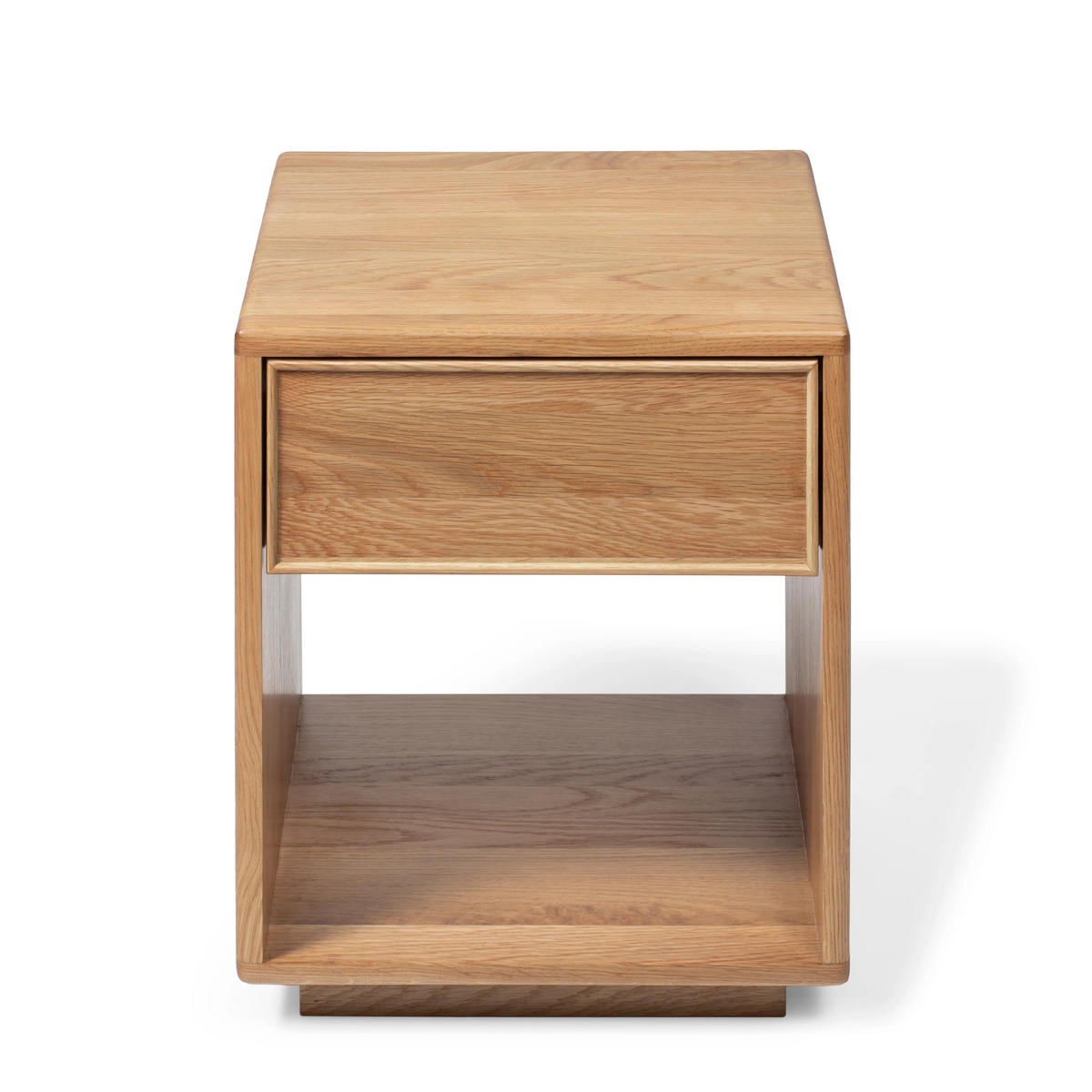 NACHTTISCH Helene, Natur Massiveiche, 38/40/50 cm - Beige, Holz (40/50/38cm) - WOODEK