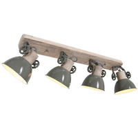 LED DECKENLEUCHTE Holzoptik Grün Metall - Grün, Holz (15.5/74/24cm)