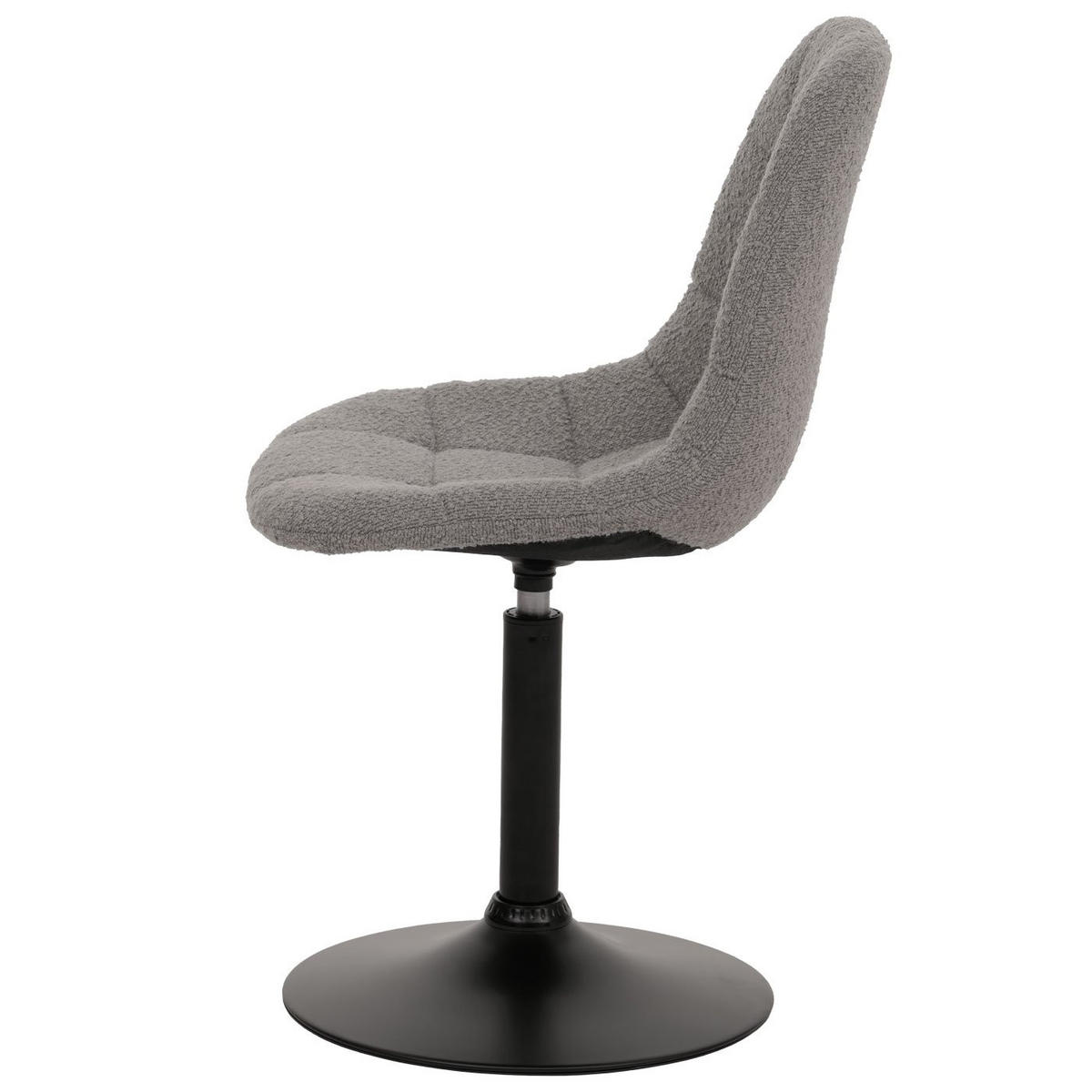 ESSZIMMERSTUHL 6er-Set 83x47x43cm Sitzhöhe 47cm Stahl Stoff/Textil Bouclé Grau - Grau, Textil (47/83/43cm) - CHEFGASTRO