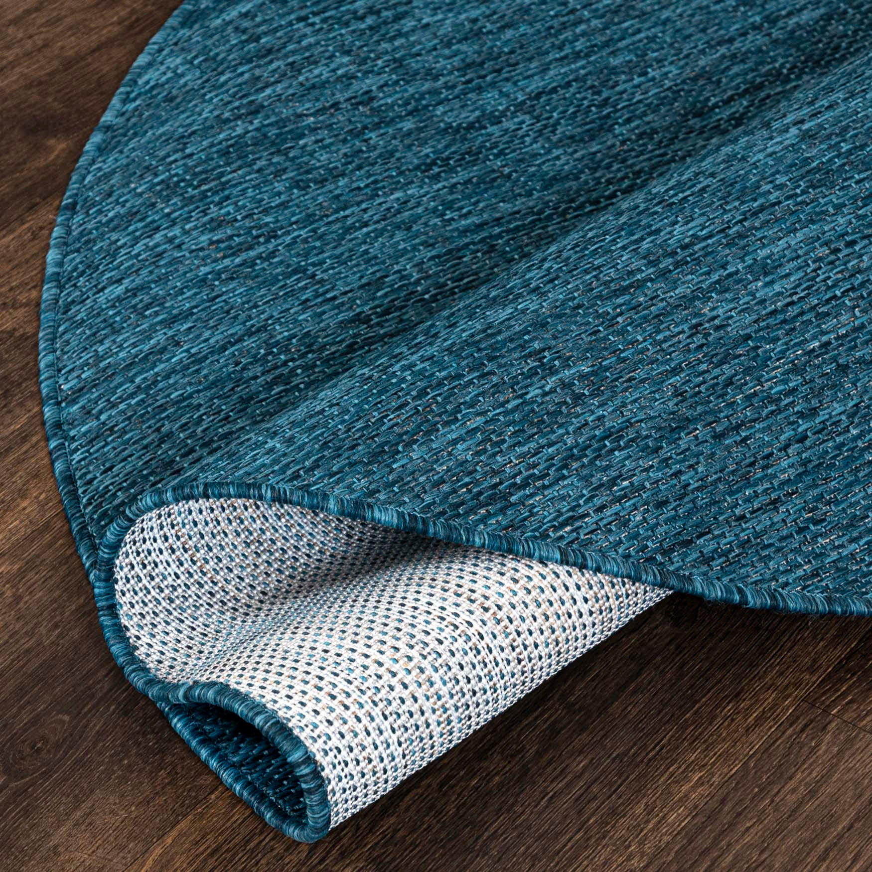 Thumbnail - Mazovia Teppich, Blau, Türkis, Textil, Abstrakt, Rund, 200x200 cm, Oeko-Tex® Standard 100, Teppiche & Böden, Teppiche, M...