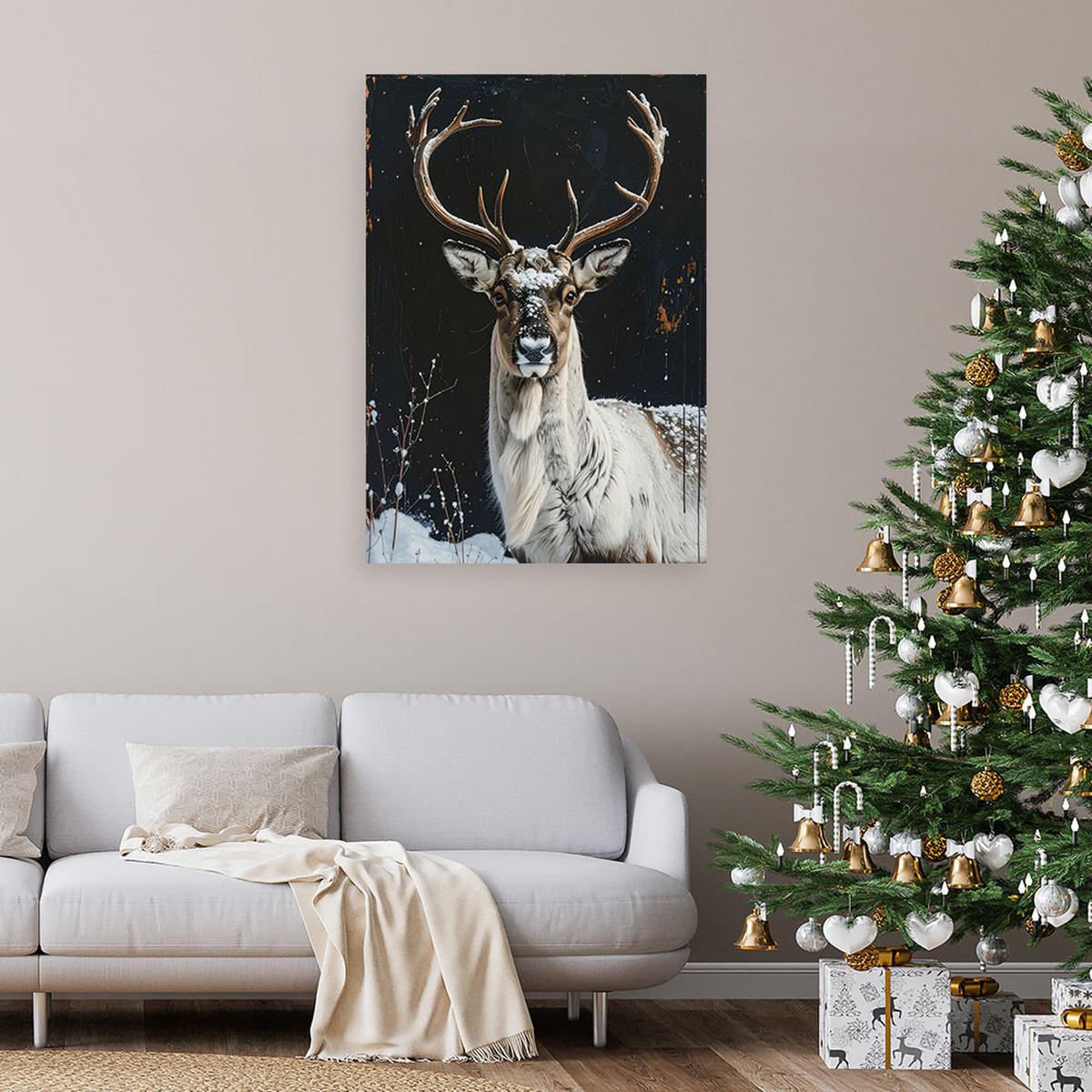 LEINWANDBILD Weihnachten 20x30cm - Schwarz, Textil (20/30cm) - Feeby