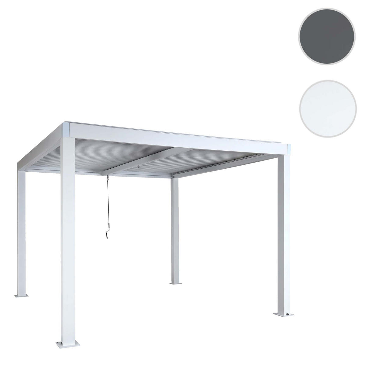 PERGOLA Weiß - Weiß, Metall (300/220/300cm) - MCW