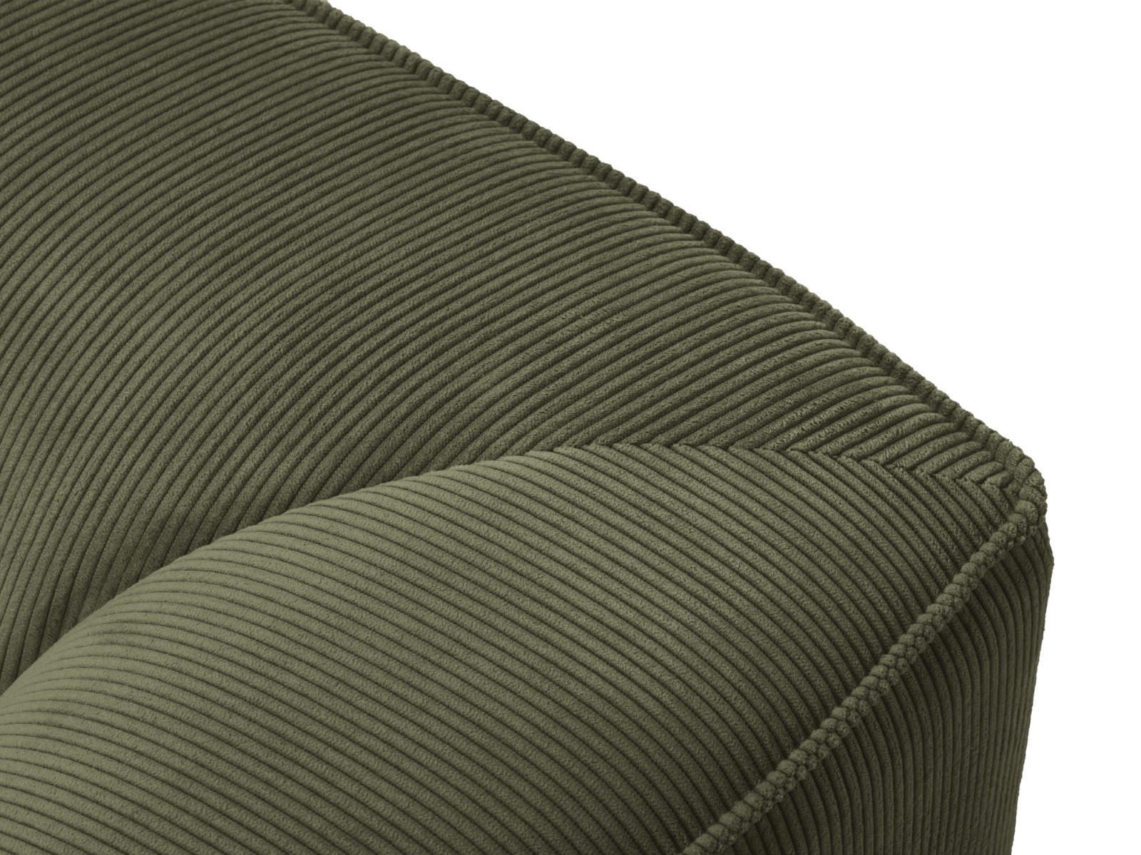 ECKSOFA rechts Ruby aus Cord grün 5 Sitzplätze - Grün, Textil (180/366cm) - Micadoni