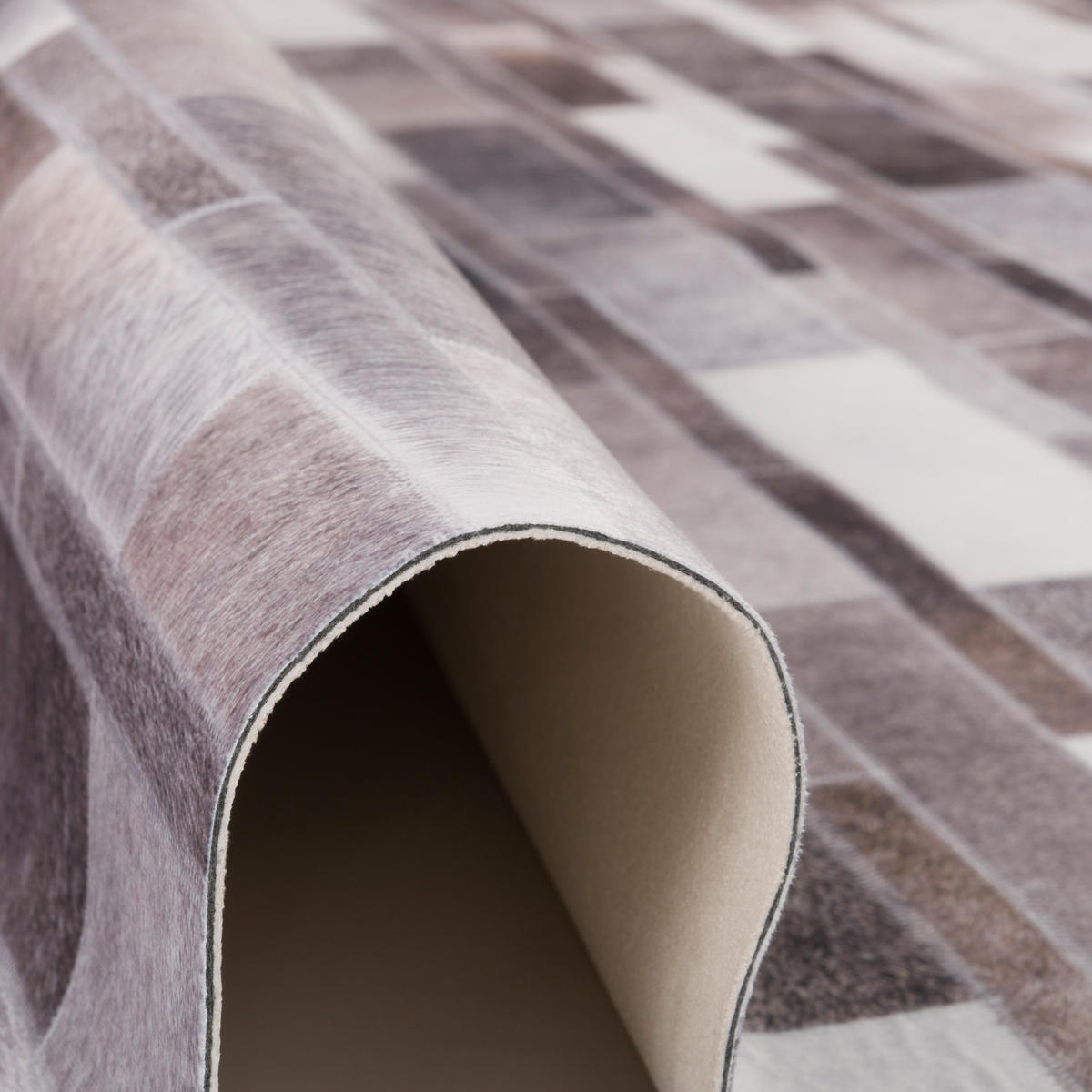 KUNSTFASER PATCHWORK TIERFELL STRIPES - Beige/Braun, Textil (80/150cm) - Pergamon