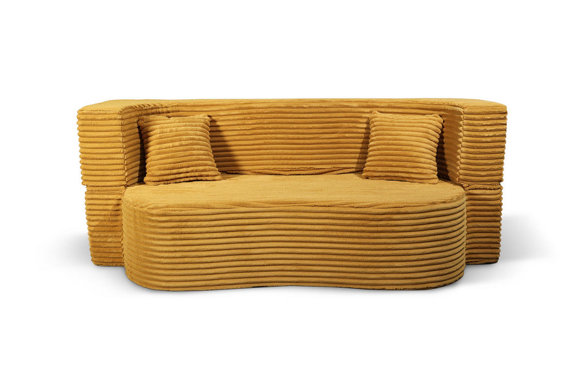 SCHLAFSOFA MYFOAM, Sofa mit Schlaffunktion, Farbe: Orange, Cordstoff - Orange, Textil (200/80/72cm) - Storez24