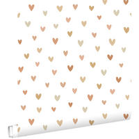 TAPETE Herzchen 53 cm x 10.05 m - Weiß, Papier (53/0.1cm) - ESTAhome