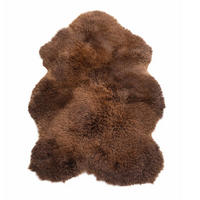 SCHAFFELL Öko Schaffell Läufer Naturbraun 180/120 cm - Braun, Fell (120/180cm) - Provellus