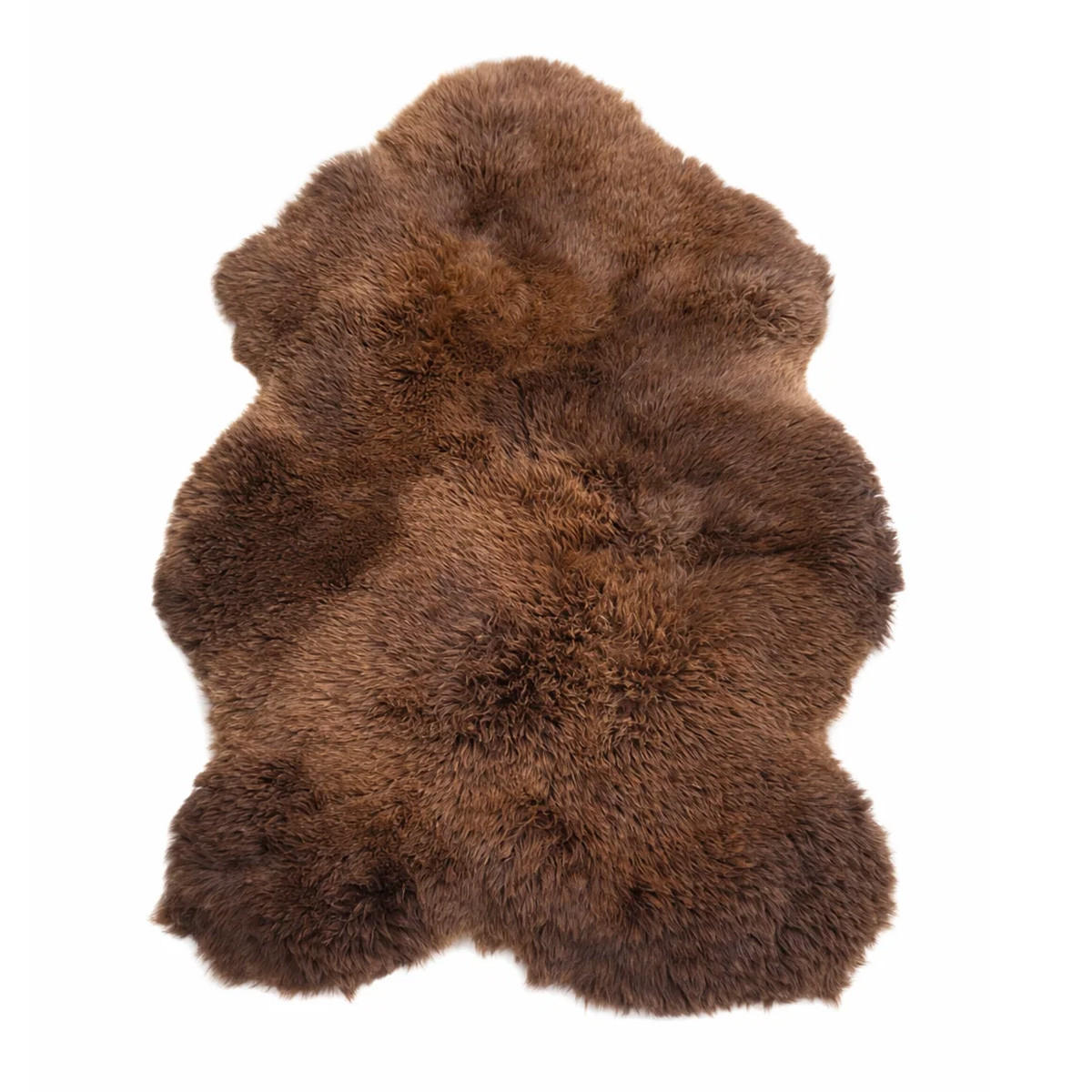 SCHAFFELL Öko Schaffell Läufer Naturbraun 180/120 cm - Braun, Fell (120/180cm) - Provellus