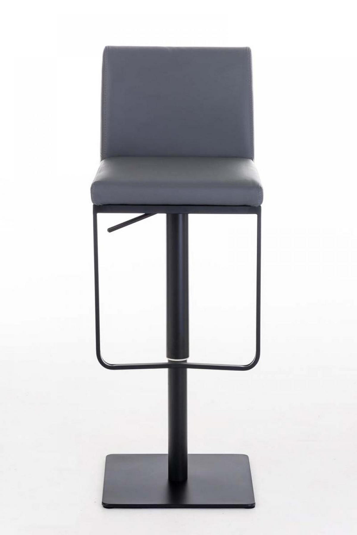 BARHOCKER Lederlook Grau - Schwarz/Grau, Textil/Metall (42/86/44cm) - CLP