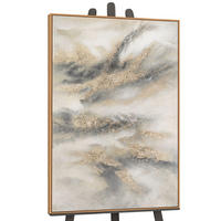 GEMÄLDE Wolkenmelodie Schattenfugenrahmen Eichefarben 120x80 cm - Eichefarben, Holz (120/80cm) - YS-art gallery