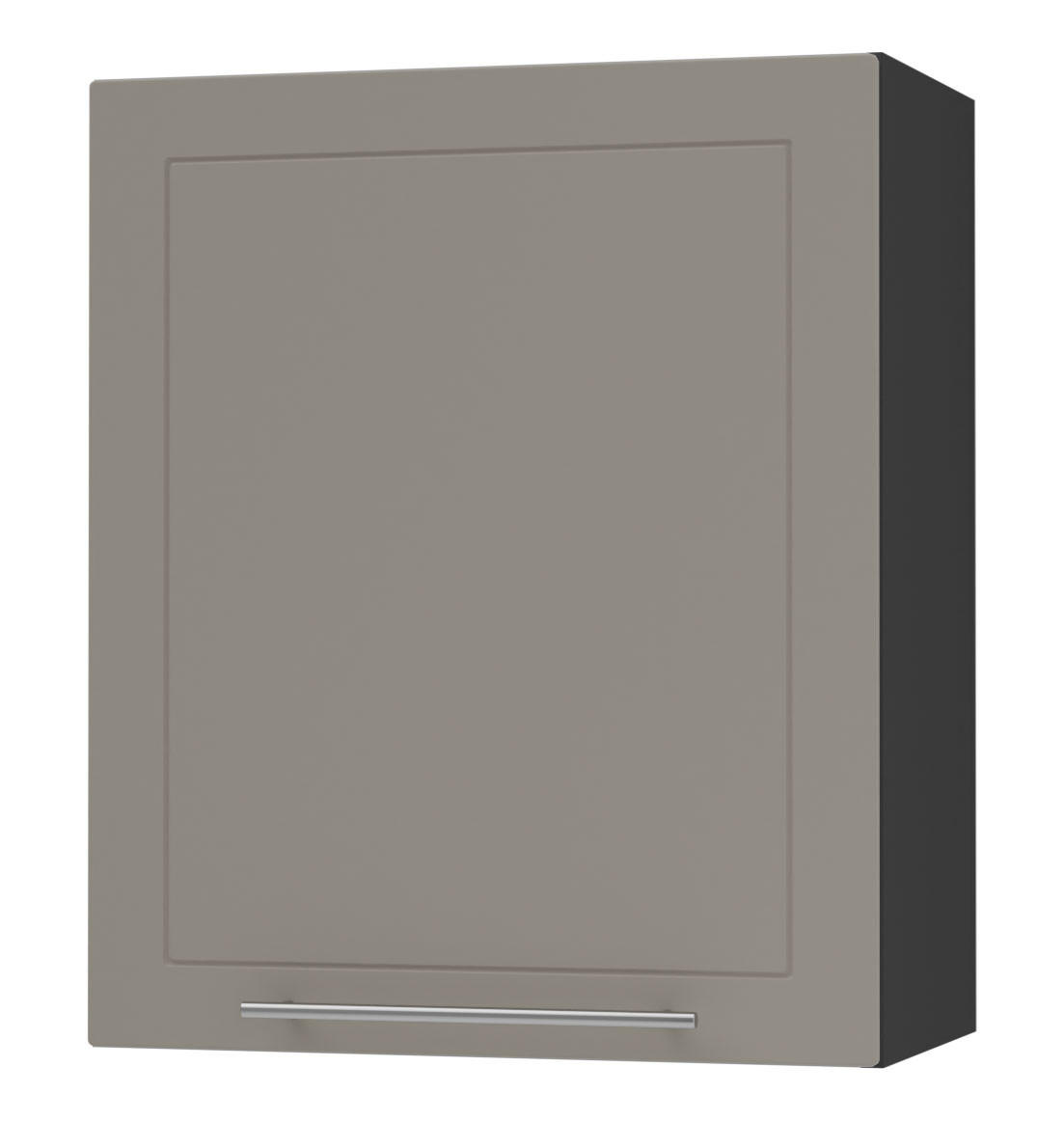 Feldmann-Wohnen Küchenhängeschrank Beige, Schwarz 60x72x32.5 cm