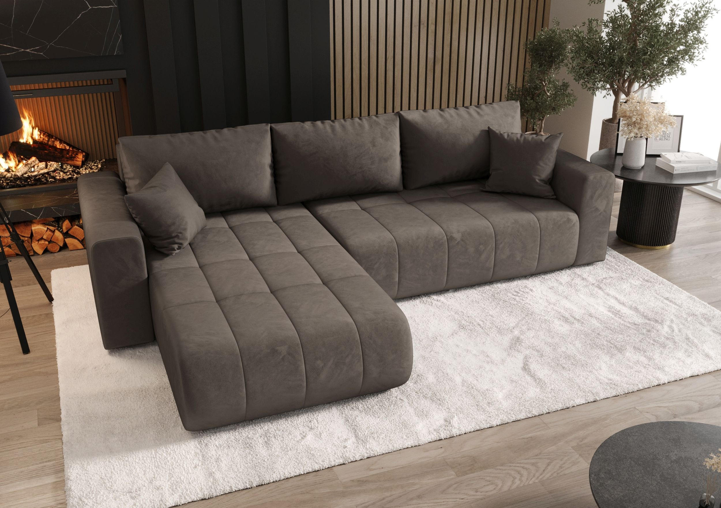 Thumbnail - Bedante Ecksofa, Braun, Textil, 3-Sitzer, L-Form, 280x175 cm, Wohnzimmer, Sofas & Couches, Wohnlandschaften, Ecksofas