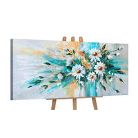 GEMÄLDE Sonnige Gänseblümchen auf Keilrahmen 115x50 cm - Multicolor, Holz (115/50cm) - YS-art gallery