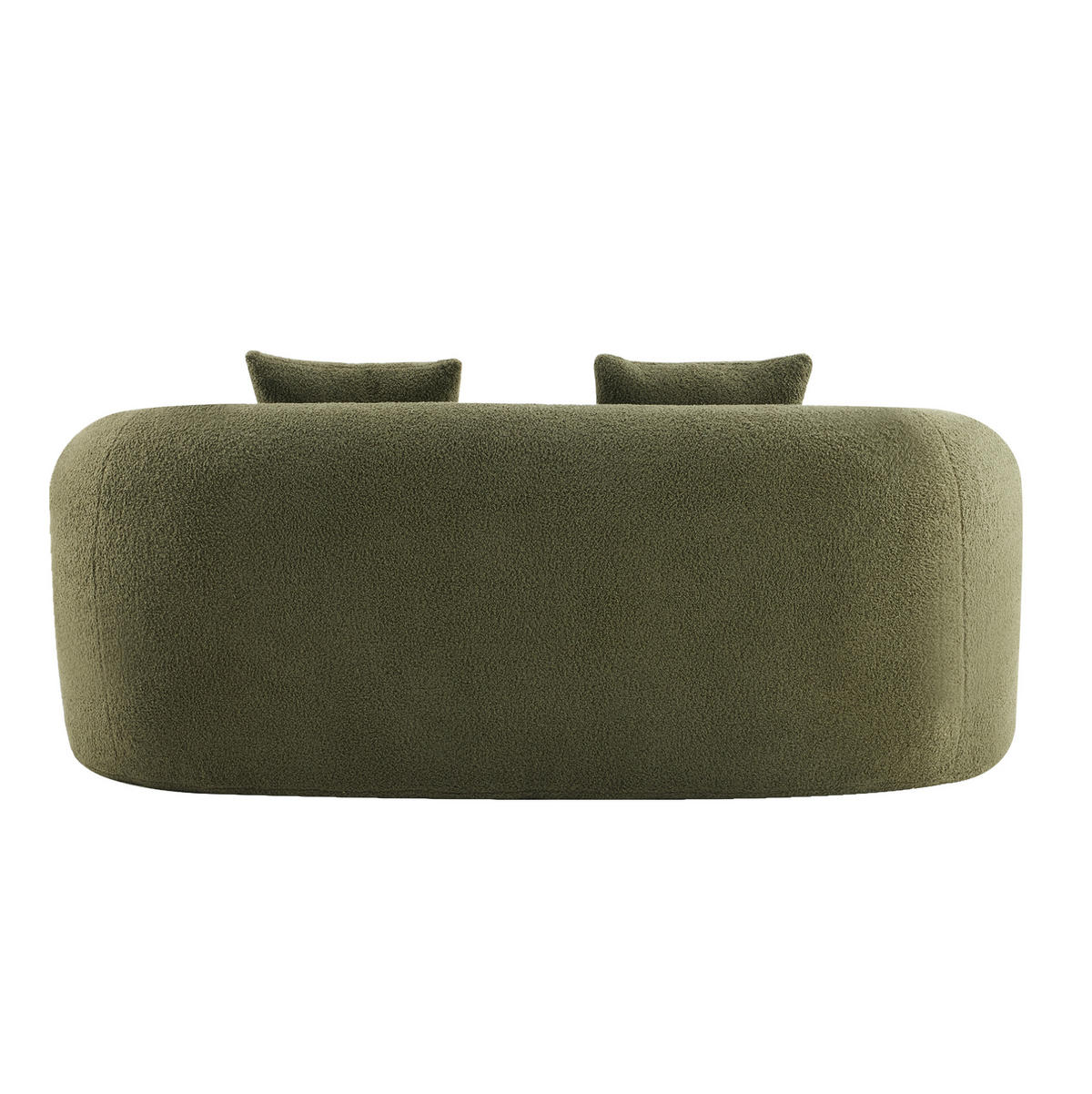 2-SITZER-SOFA mit geschwungener Form, Federkernpolsterung und runden Armlehnen, Grün - Grün, Kunststoff (170/70/89cm) - Redom
