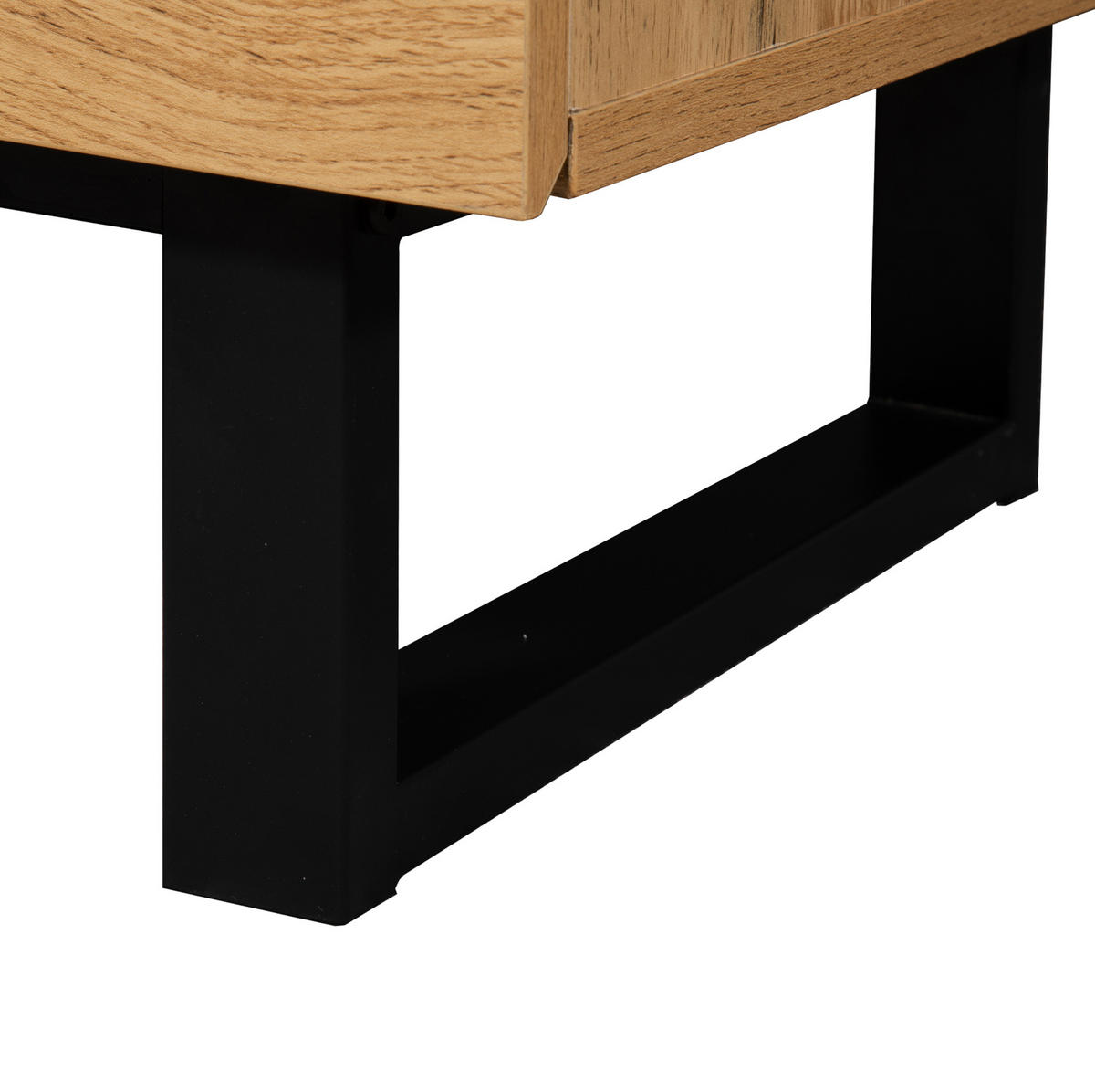 TV-SCHRANK mit 2 Schubladen 180 x 38 x 50 cm MDF Eiche Anthrazit - Schwarz, Holzwerkstoff (45.5/35/180cm) - Beauniv