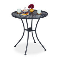 GARTENTISCH - Anthrazit, Metall (70/70/72cm) - Relaxdays