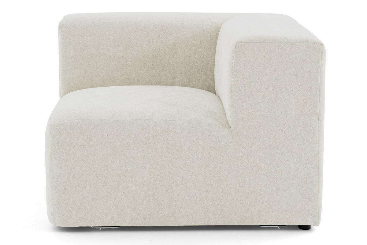 4-SITZER modulares Ecksofa HEAVEN SET 3 Links, Breite 270 cm Webstoff Weiß - Schwarz/Weiß, Holz/Kunststoff (245/270cm) - Muffo