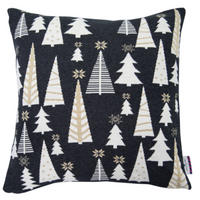 ZIERKISSENHÜLLE WEIHNACHTSKISSEN - Schwarz, Textil (50/50cm) - Tom Tailor