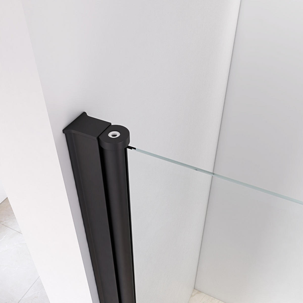 PENDELTÜR LAVEA - Schwarz, 85 x 195 cm - Schwarz, Glas/Metall (85/195cm) - Home Deluxe
