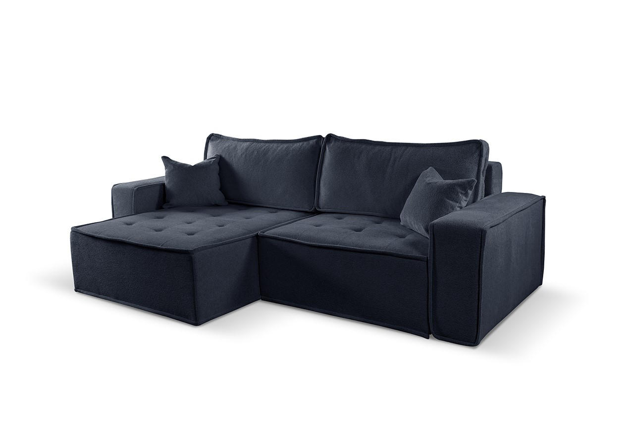 ECKSOFA Bohoo Mit Schlaffunktion Graphit Links - Graphitfarben, Holz (140/248cm) - Kaiser Möbel