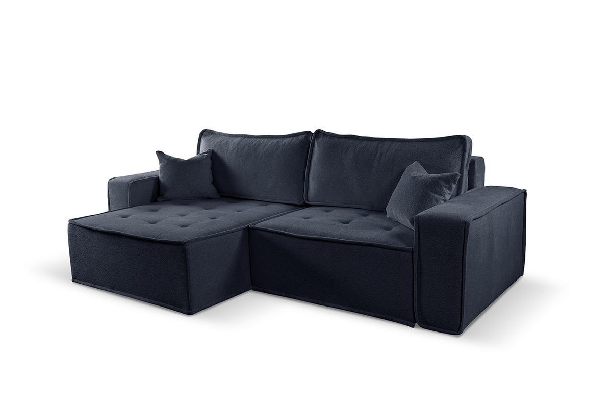 ECKSOFA Bohoo Mit Schlaffunktion Graphit Links - Graphitfarben, Holz (140/248cm) - Kaiser Möbel