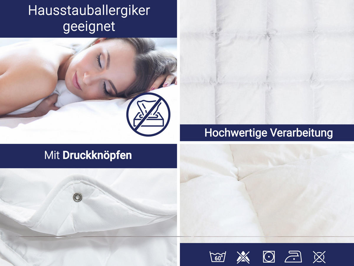 BETTDECKE, 155x220 cm, 100% Polyester, Weiß - Weiß, Textil (155/220cm) - Zollner