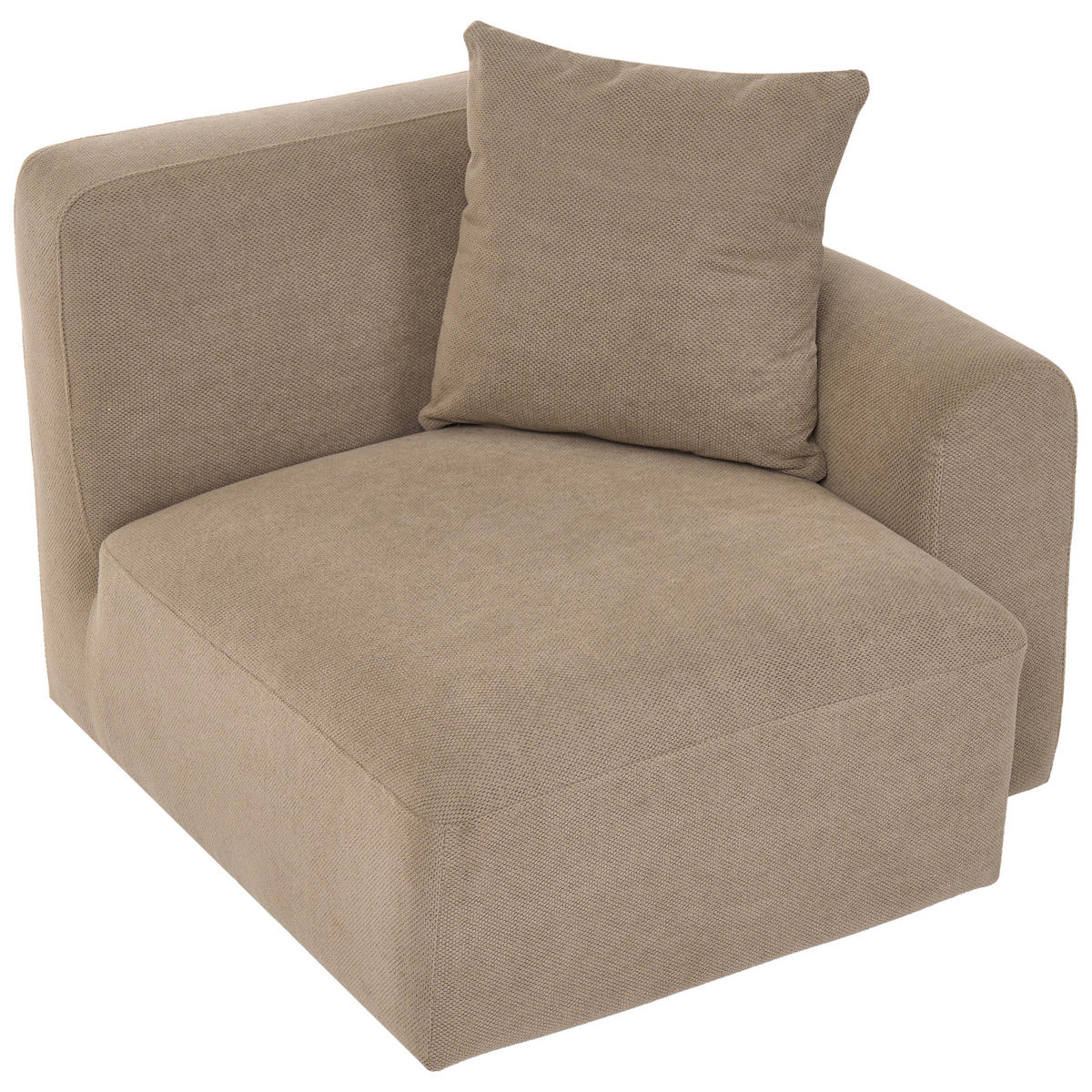 ROHOVÁ POHOVKA modul 3-místná Látka Hnědá pravostranná Hede - hnědá, textil (244/148cm) - Beliani