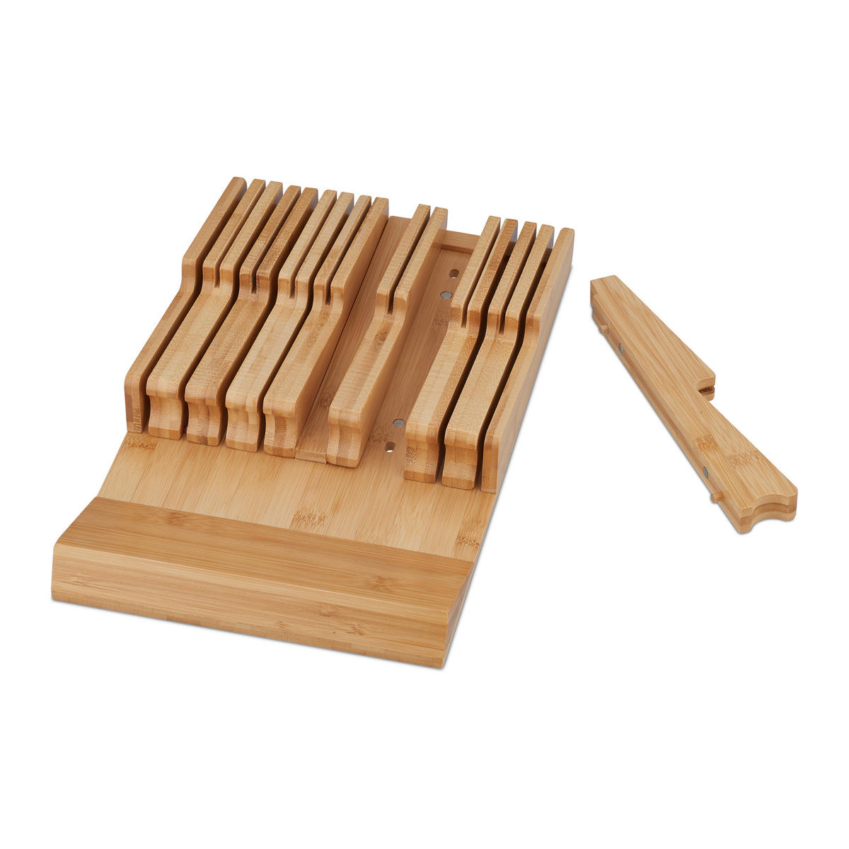 MESSERHALTER - Hellbraun, Holz (24/5.5/40cm) - Relaxdays