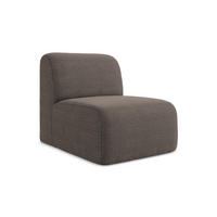 SOFAELEMENT Bouclé Stoff Braun - Schwarz/Mokka, Holzwerkstoff/Kunststoff (70/75/94cm) - Makamii