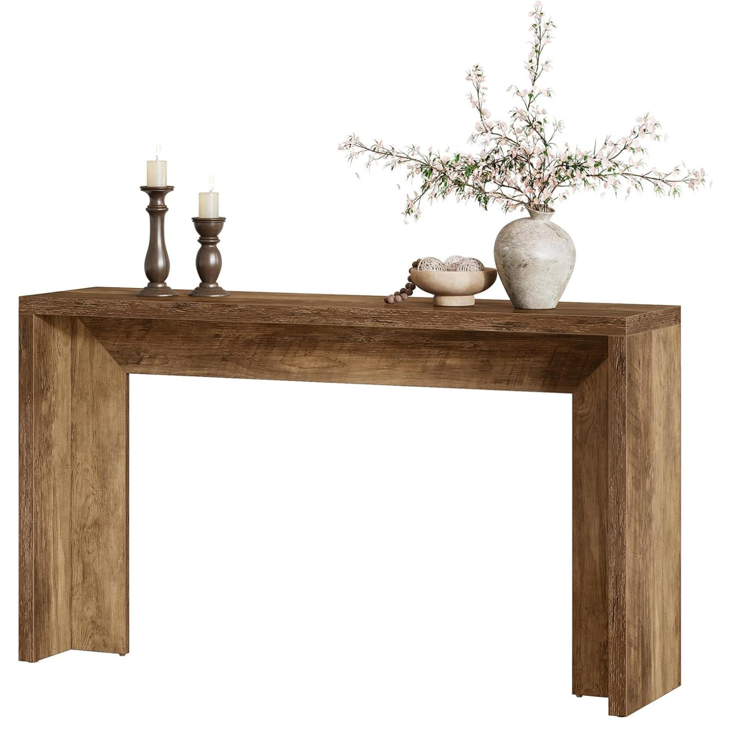 KONSOLENTISCH Holzoptik Braun 140×30 cm - Ahornfarben, Holzwerkstoff (30/140/80cm) - Quality Elegance