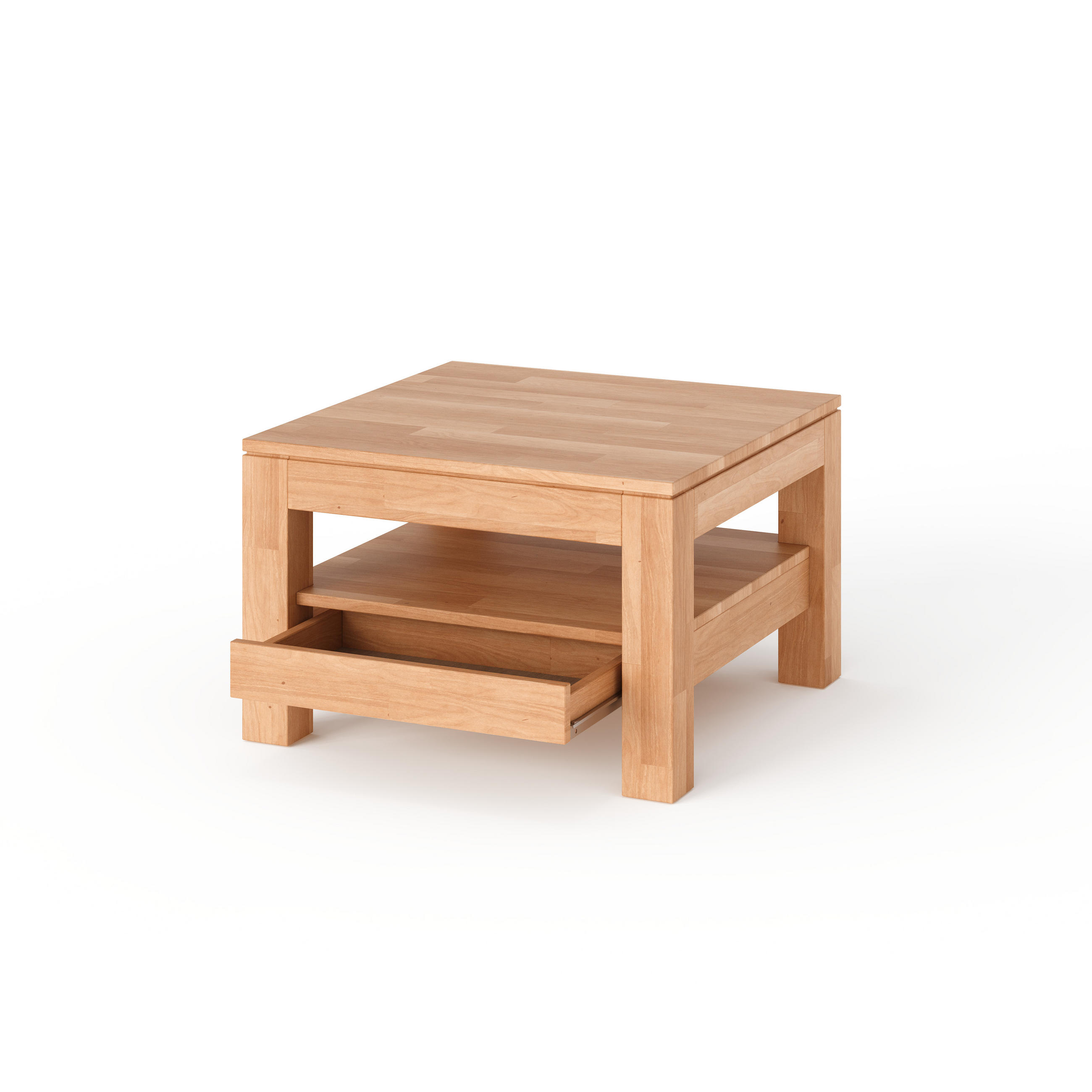 COUCHTISCH Viborg - Buchefarben, Holz (70/70/45cm) - kiki design