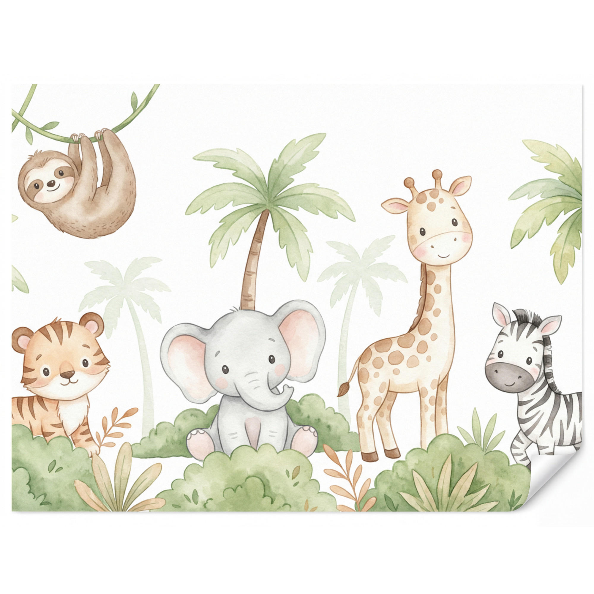 OnlyWow Kindertapete Weiß 300x220 cm