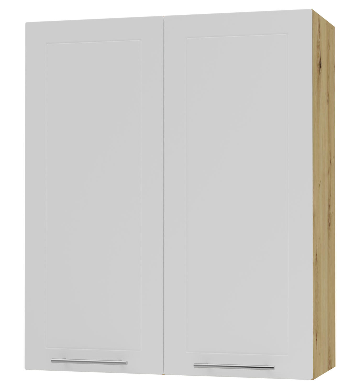 KÜCHENHÄNGESCHRANK Kvantum W4/80 Weiß Matt / Eiche Artisan Matt 80 / 32,5 / 96cm - Eiche Artisan/Weiß, Holz/Holzwerkstoff (80/96/32.5cm) - Feldmann-Wohnen