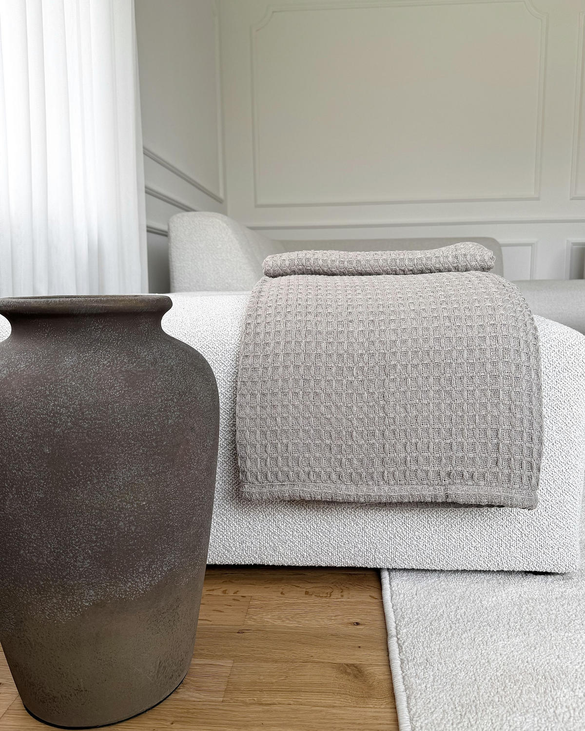 DEKA Béžová 220 x 240 cm Chagyl - ecru, textil (220/240cm) - Beliani