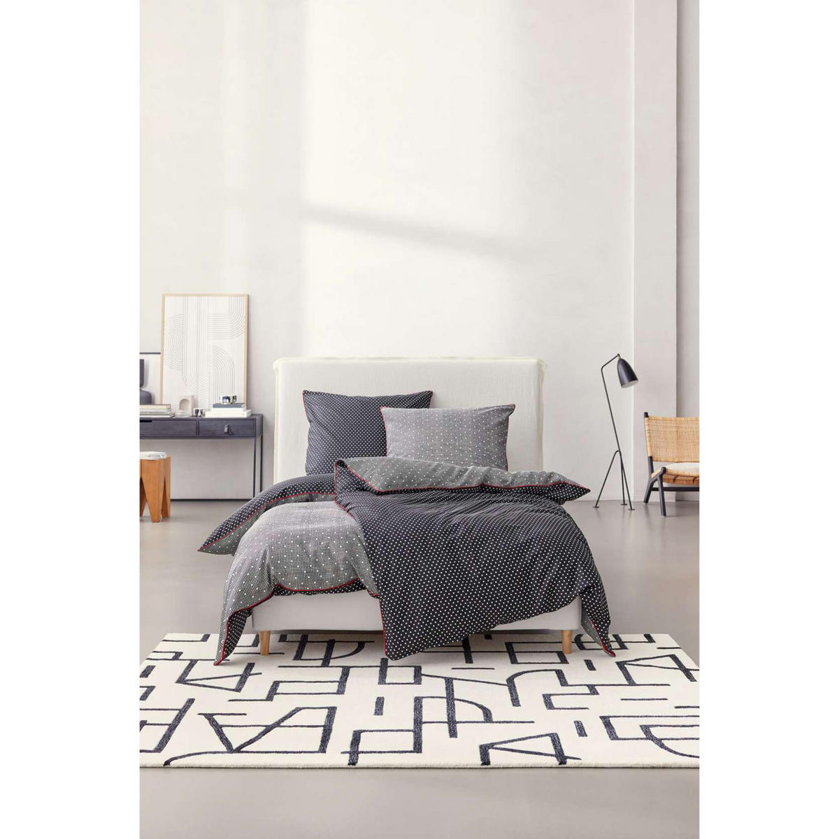 GANZJAHRESBETTWÄSCHE HERITAGE - Schwarz, Textil (155/220cm) - Esprit
