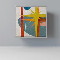 SIDEBOARD INTERSTELLAR VIBES, Grau, 57,5x42x57,5 cm, Ohne Füße - Multicolor/Grau, Holzwerkstoff (57.5/57.5/42cm) - SpaceRebels