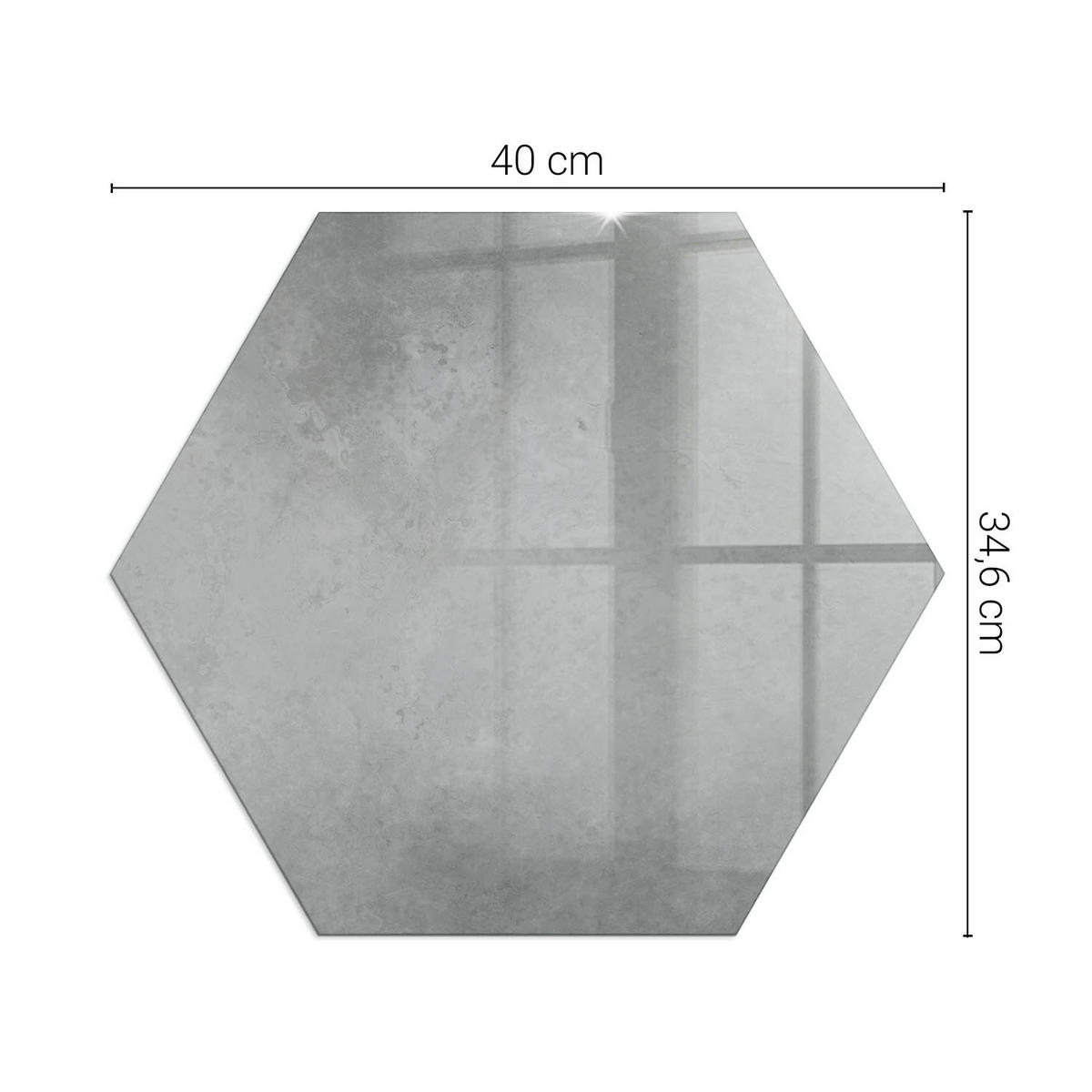 GLASPLATTE für Kamin h40 cm Grau - Grau, Glas (40/40/0.4cm) - ArtPrintCave