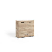 KOMMODE ALBANO 90/83/40cm mit 1 Schubladen 2 Türen Sonoma Eiche - Sonoma Eiche, Holzwerkstoff (90/83/40cm) - MASSENO