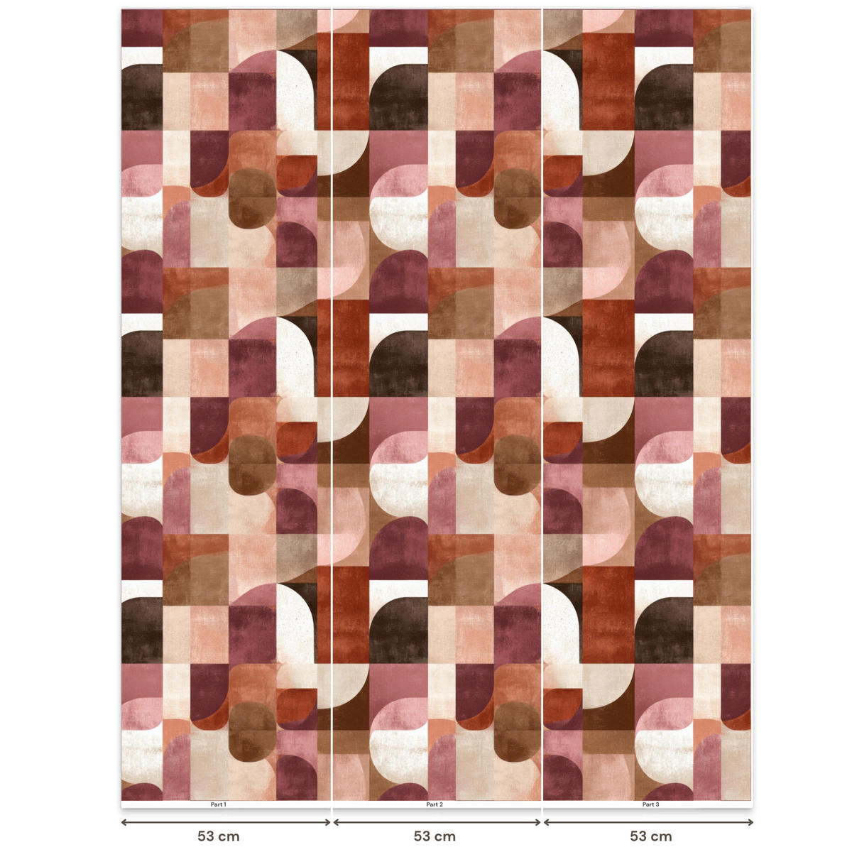 TAPETE - Geometrie - Modern - Retro - 180x200 cm - Multicolor, Papier (180/200cm) - OnlyWow