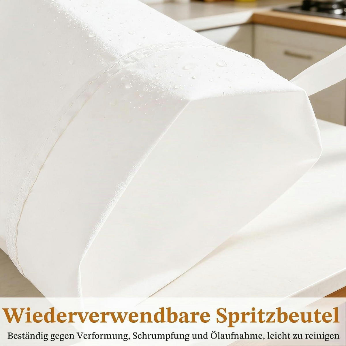 SPRITZBEUTEL Set 12-teilig mit 8 Edelstahl-Tüllen - Silberfarben, Metall (19/1/30cm)