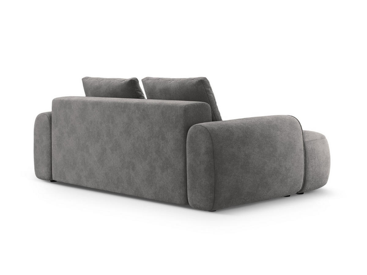 SOFA Linz aus Samt grau 3 Sitzplätze - Grau, Textil (100/84/200cm) - Cosmopolitan Design