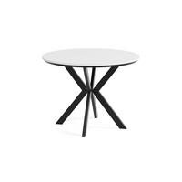 ESSTISCH EVO mit Felge - Schwarz/Weiß, Holzwerkstoff/Metall (90/90/76cm) - Meblini
