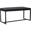SITZBANK 100/40 cm Stoff schwarz - Schwarz, Textil/Metall (100/48/40cm) - CLP