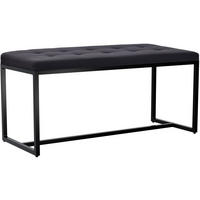 SITZBANK 100/40 cm Stoff schwarz - Schwarz, Textil/Metall (100/48/40cm) - CLP