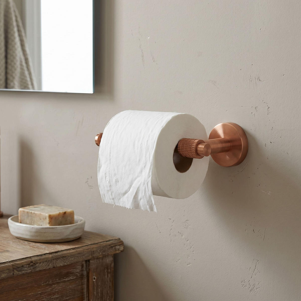 HALTER Für Toilettenpapier Rea 29105 Riwon Brush Copper - Kupferfarben, Metall (16/5/8.5cm) - REA