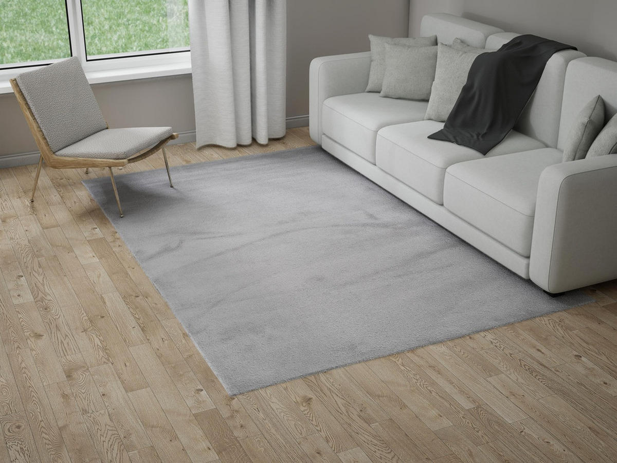 HOCHFLOR-TEPPICH Easyshag Silber 160x220 cm - Multicolor, Textil (160/220cm) - Vercai Rugs