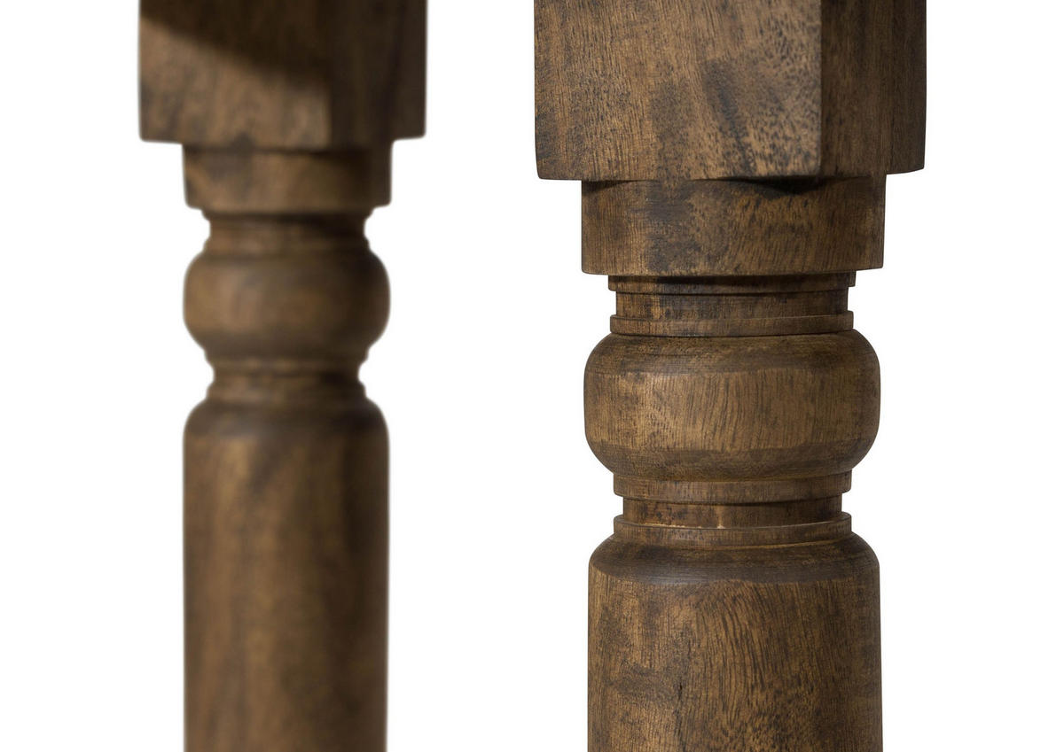 COUCHTISCH Sheesham rund Ø 60 cm grau geölt LEEDS #05 - Grau, Holzwerkstoff (60/60/46cm) - Massivmoebel24