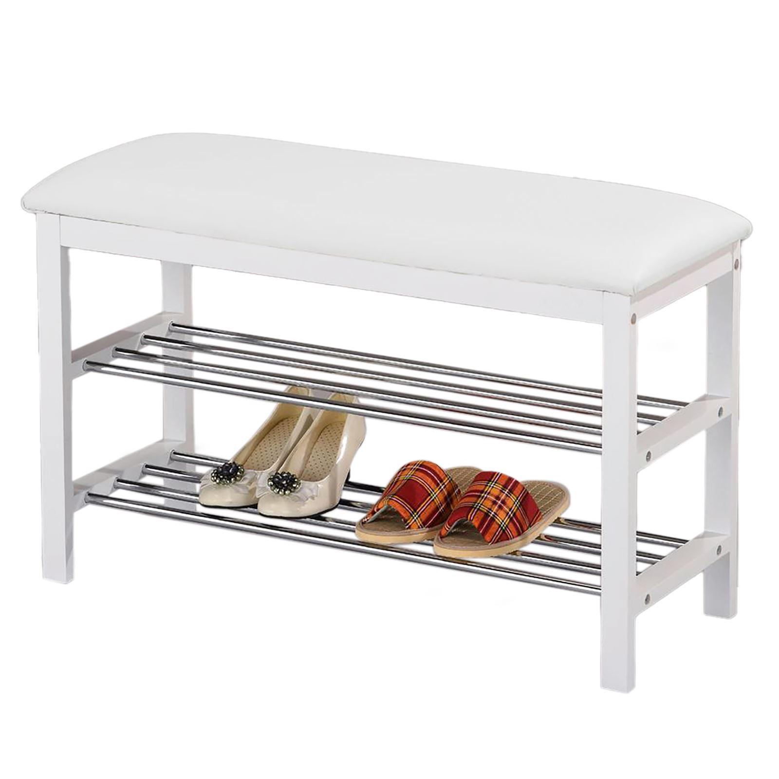 SITZBANK SANA - Weiß, Holz/Textil (81/49/31cm) - IDIMEX